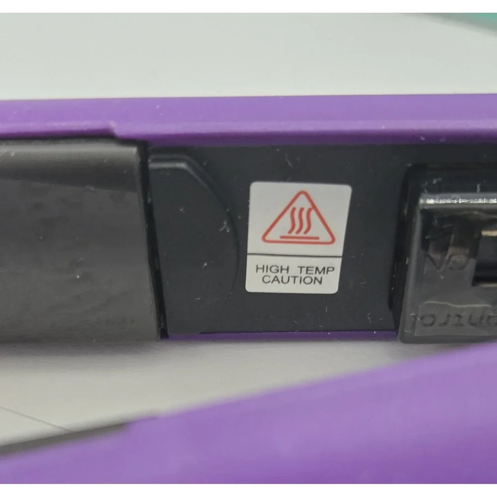 Soleil Professional Solid Ceramic Flat Iron Magnetized Plates Purple Pre-owned